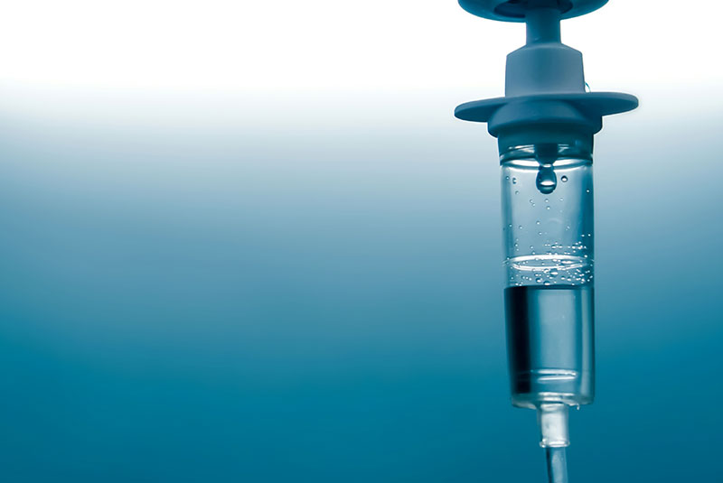 close up of IV sedation drip